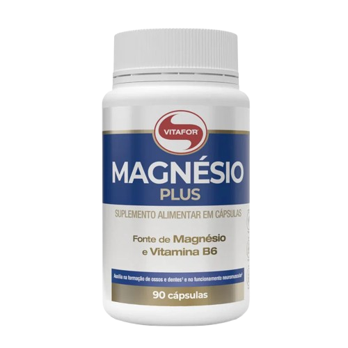 Magnésio Plus - Suplemento Alimentar com Magnésio e Vitamina B6 - 90 Cápsulas