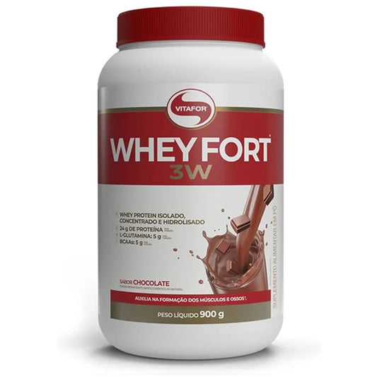 Whey Fort 3W, Chocolate - 900g - Vitafor